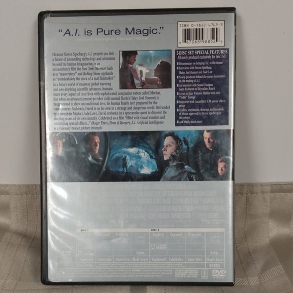 A.I. ARTIFICIAL INTELLIGENCE, dvd, 2-disc Special Edition - Picture 2 of 3
